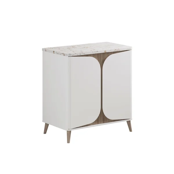 Crosswater Tamobour 800mm Floorstanding Vanity With Doors White Matt