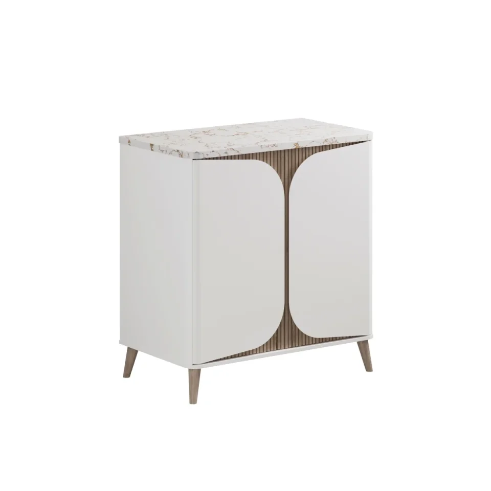 Crosswater Tamobour 800mm Floorstanding Vanity With Doors White Matt product image - Image 1