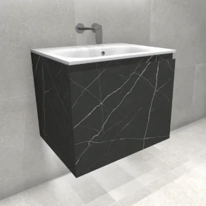 Faeber Mode 60 Basin Unit 1 Drawer Marquina Dark