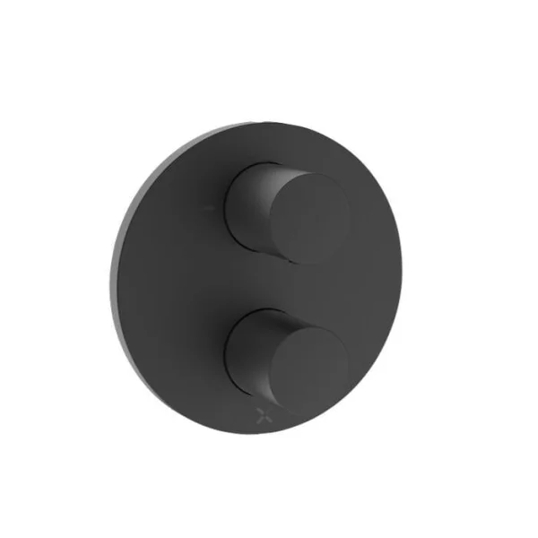 Crosswater Crossbox Lazo 3 Outlet Trim & Levers Matt Black