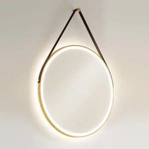 Hib Solstice 80 Mirror (brushed Brass) 80cm X D3.2cm