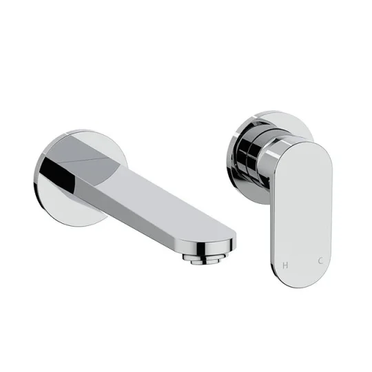 Crosswater Drift 2 Hole Basin Set Chrome detail view - Image 2