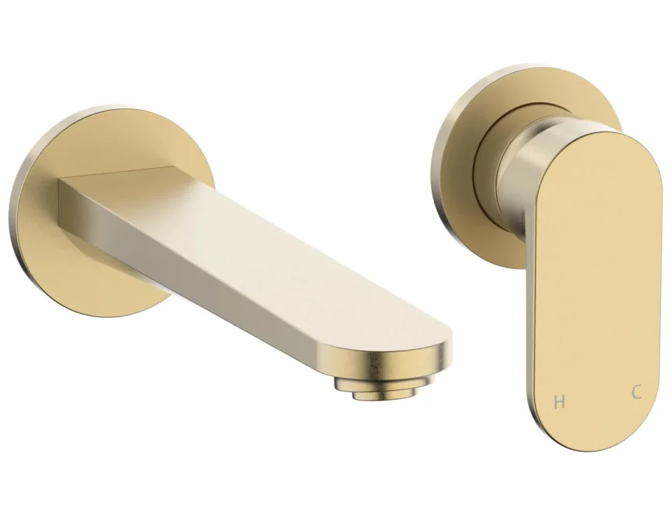 Crosswater Drift 2 Hole Basin Set Brushed Brass product image - Image 1