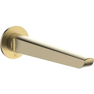 Crosswater Foile Bath Spout Brushed Brass detail view - Image 2