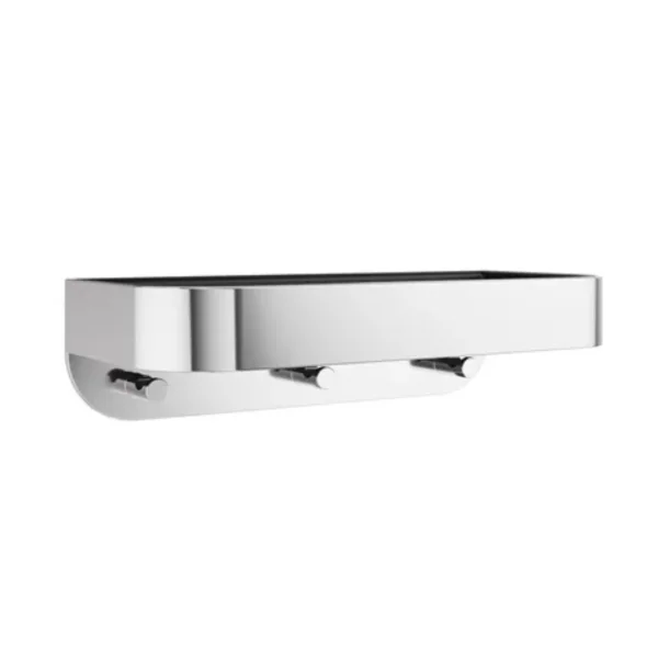 Crosswater Shower Basket Wall Mounted Black Insert Chrome