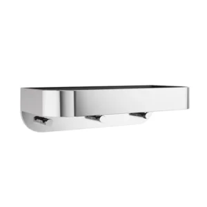 Crosswater Shower Basket Wall Mounted Black Insert Chrome