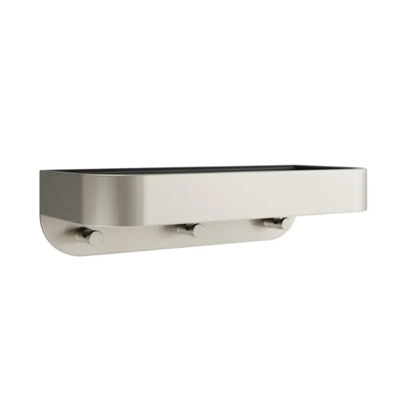 Crosswater Shower Basket Wall Mounted Black Insert Brushed Nickel product image - Image 1