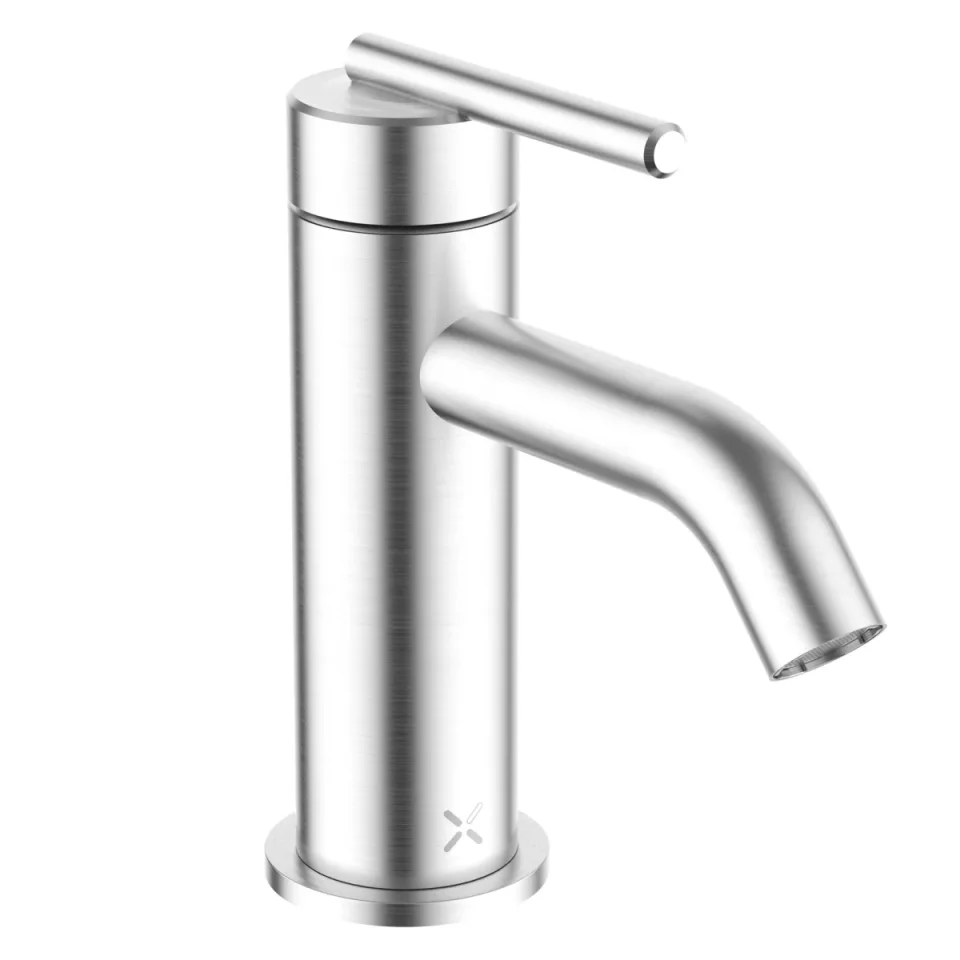 Crosswater 3ONE6 Lever Basin Mini Mono Stainless Steel product image - Image 1
