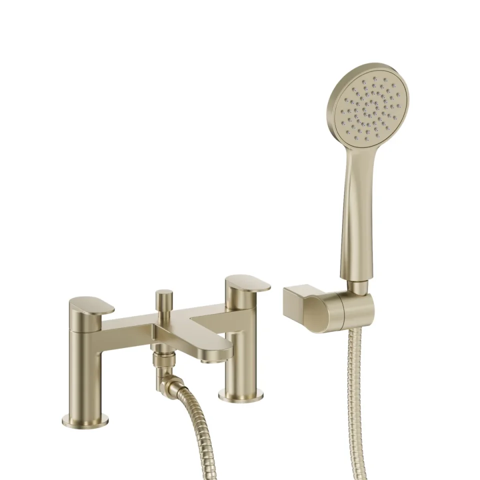 Crosswater Drift Bath Shower Mixer Brushed Brass product image - Image 1