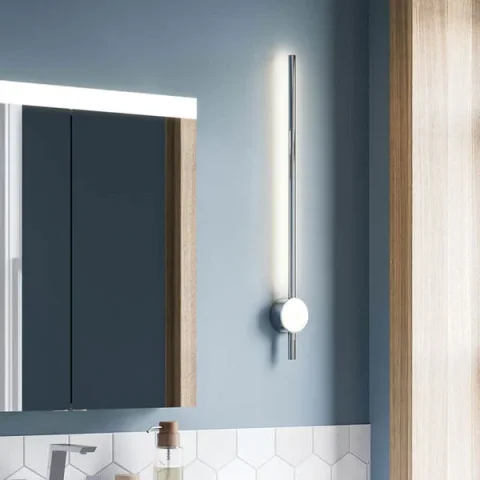 Crosswater Tranquil Pillar Light - Chrome detail view - Image 2