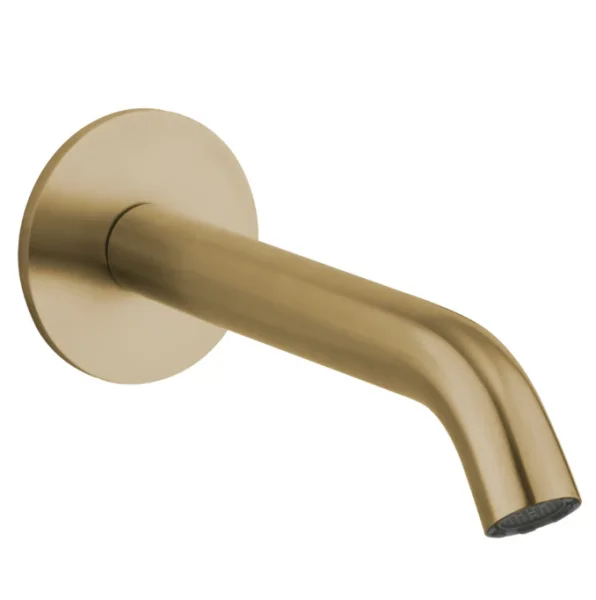 Crosswater 3ONE6 Bath Spout Wall Mounted Stainless Brushed Brass Effect