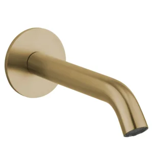 Crosswater 3ONE6 Bath Spout Wall Mounted Stainless Brushed Brass Effect
