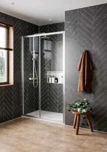 Crosswater Clear 6 Slider Single 1500 Brushed Nickel