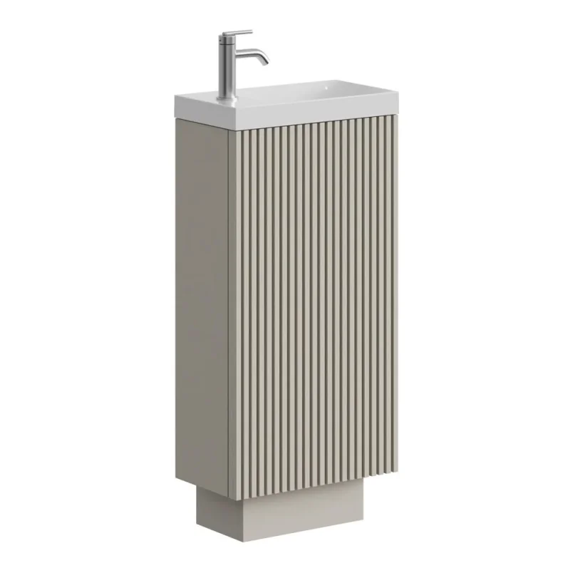 Crosswater Limit 400mm Cloakroom Floorstanding Door Unit Warm Stone product image - Image 1