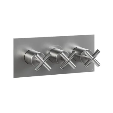Crosswater MPRO Crosshead 3 Handle Trimset (must be paired with WLBP2001R or WLBP3001R_V2) Brushed Nickel
