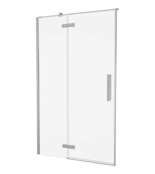 Crosswater Asura Hinged Door with Inline Fixed Panel 1200 Chrome