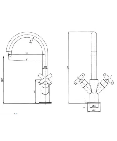 Crosswater MPRO Crosshead Basin Monobloc Slate detail view - Image 2