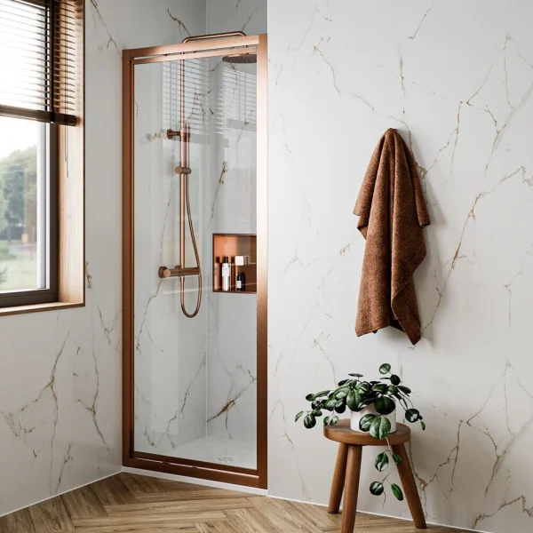 Crosswater 6mm Infold Door 700 Brushed Bronze
