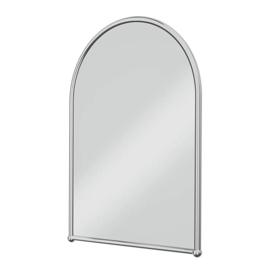 Burlington A9 Arched Brushed Nickel Framed Mirror 500 X 700mm product image - Image 1