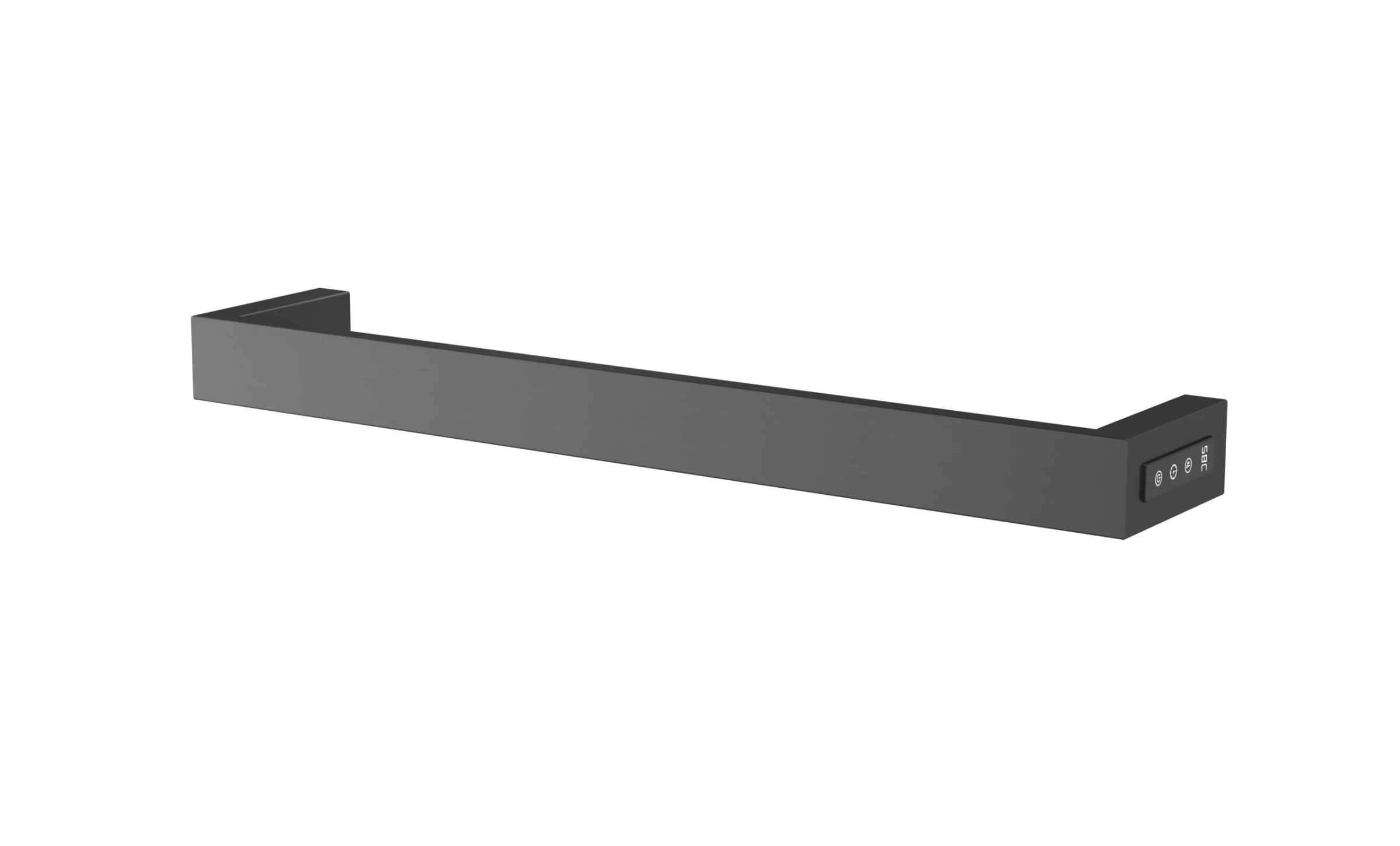 Just Taps Zen Electric Towel Radiator 600 Brushed Black