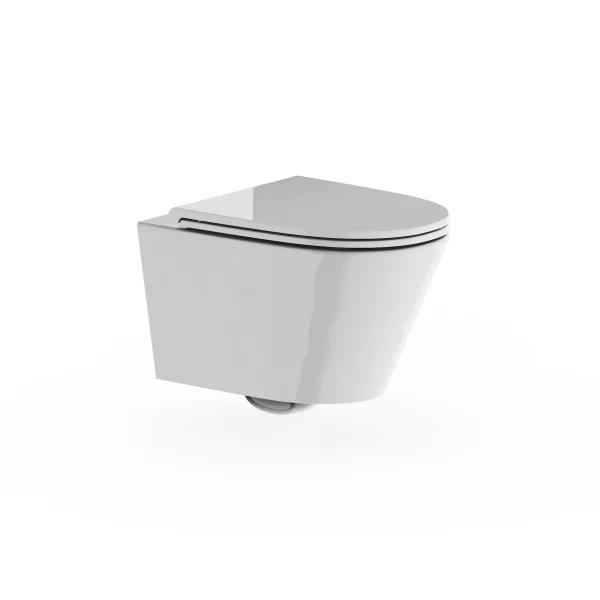 Britton Round Wall Hung Pan Rimless Inc Seat And Fixings