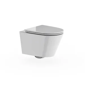Britton Round Wall Hung Pan Rimless Inc Seat And Fixings
