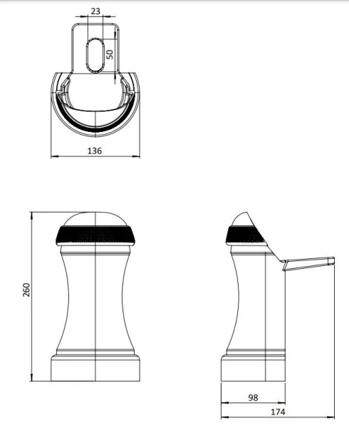 Burlington Guild Bath Leg Set Brushed Nickel