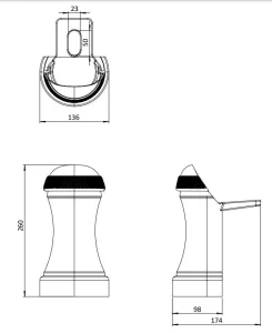 Burlington Guild Bath Leg Set Brushed Nickel