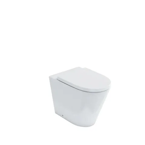Britton Curve 2 Rimless Back To Wall Wc Inc Soft Close Seat Gloss White product image - Image 1