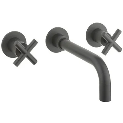 Crosswater MPRO Crosshead Basin 3 Hole Set Mounted Slate