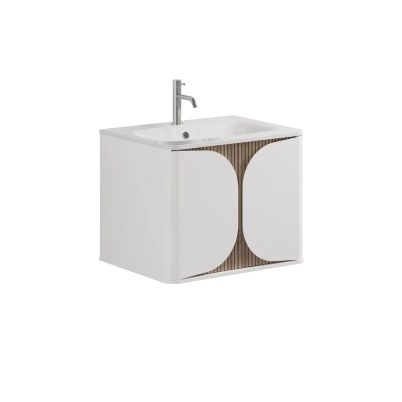 Crosswater Tamobour 600mm One Drawer Wall Hung Vanity White Matt product image - Image 1