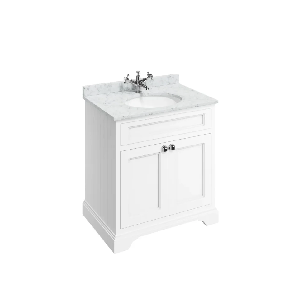 Burlington 750 Top Upstand Carrara Minerva product image - Image 1