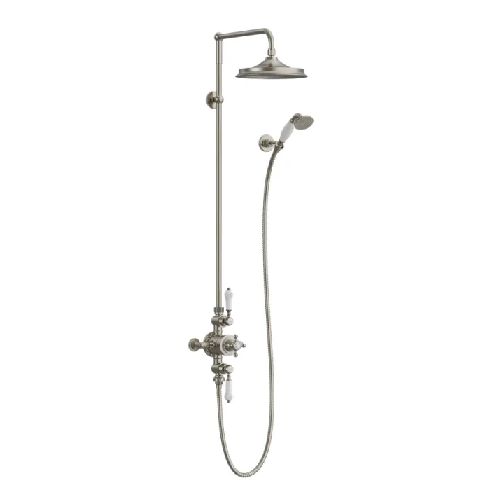 Britton Avon Exposed Shower Valve 2 Outlet Brushed Nickel product image - Image 1
