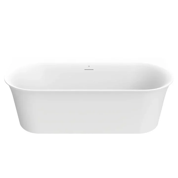 Crosswater Cursa Back to Wall Bath with Overflow and Waste 1700 x 800mm Matt White product image - Image 1