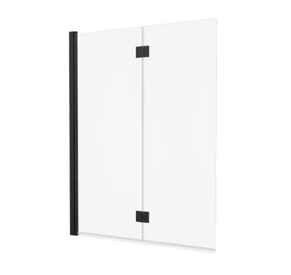 Crosswater Asura Fully Folding Bath Screen Matt Black
