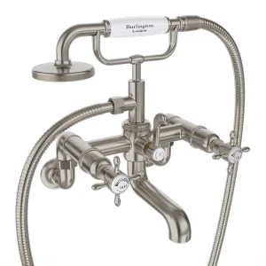 Burlington Guild Bath Shower Mixer Wall Mounted Brushed Nickel