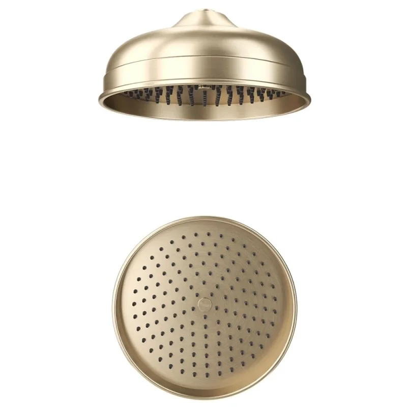 Crosswater Belgravia Shower Head 200mm Easy Clean Brushed Brass detail view - Image 3