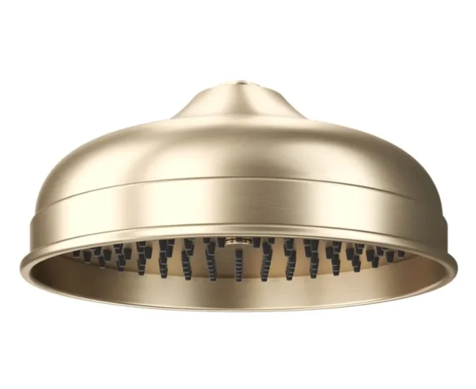 Crosswater Belgravia Shower Head 200mm Easy Clean Brushed Brass product image - Image 1