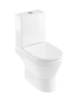 Britton Curve2 rimless open back close coupled WC including soft close seat