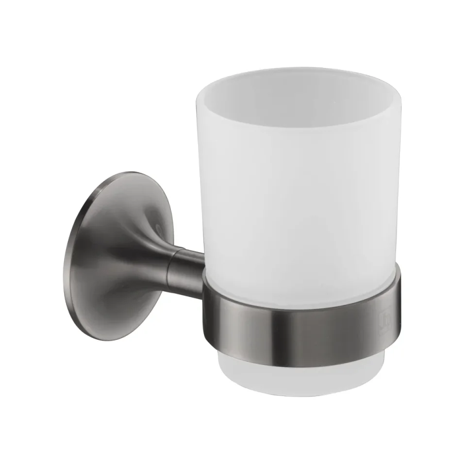 Just Taps Kono Tumbler Holder Brushed Black product image - Image 1