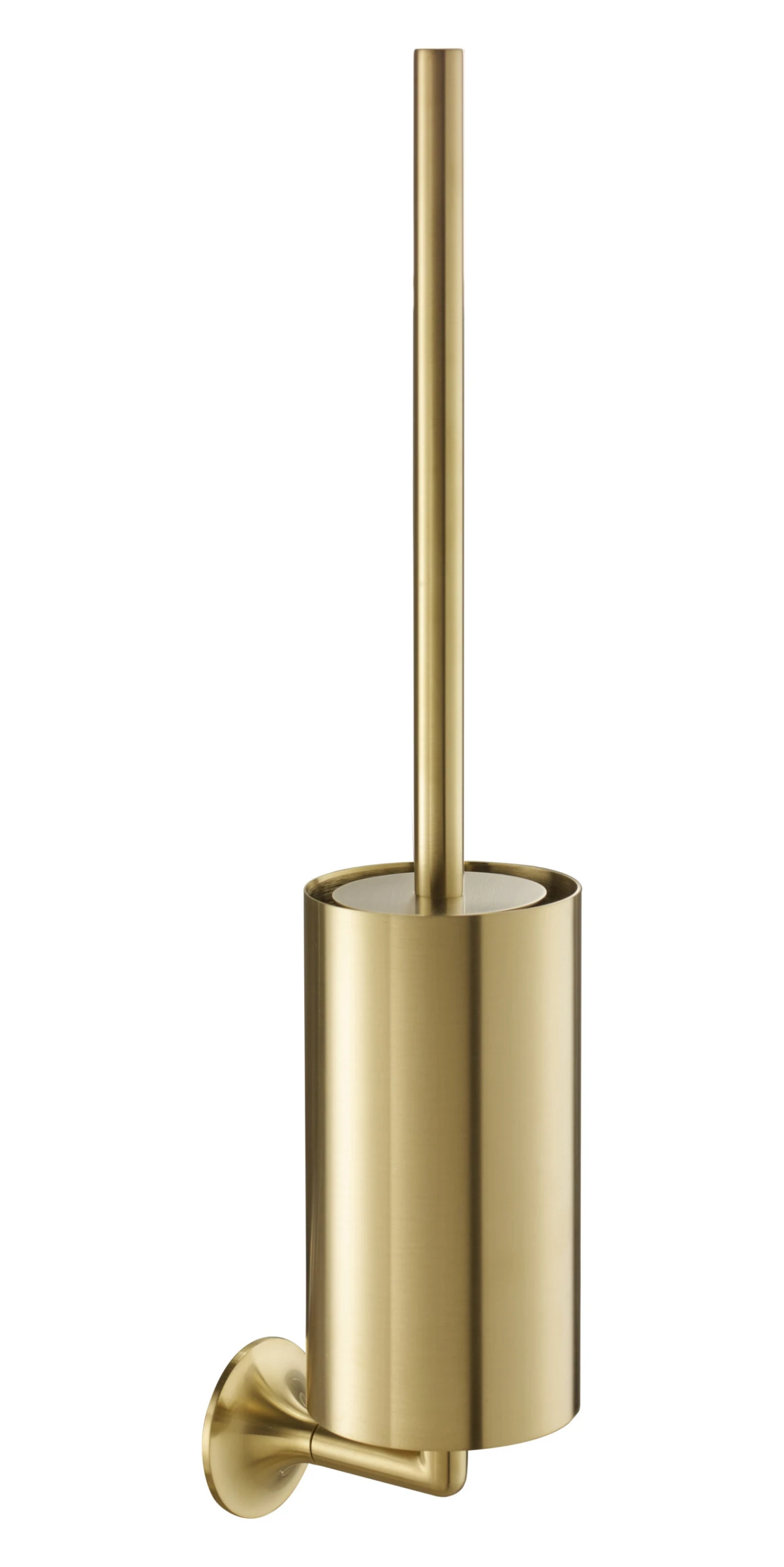 Just Taps Kono Toilet Brush Holder Wall Mounted Brushed Brass