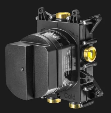 Crosswater Mpro Crossbox 1 Outlet Trim & Valves Slate detail view - Image 2
