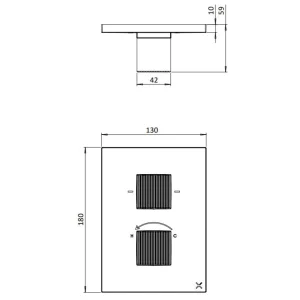 Crosswater Crossbox Limit 2 Oulet Trim & Valves Chrome