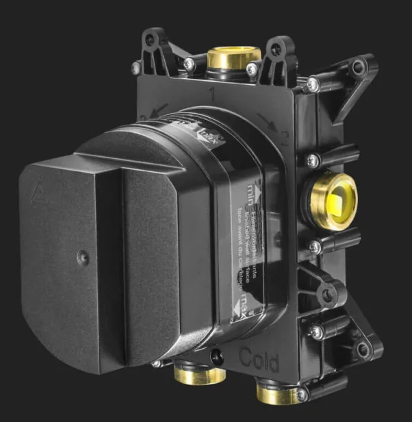 Crosswater Mpro Crossbox 3 Outlet Trim & Valves Brushed Bronze detail view - Image 2