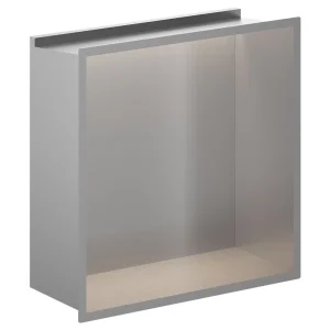 Crosswater Niches 305 X 305mm With Led Light Strip Brushed Stainless