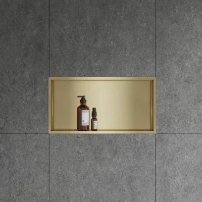 Crosswater Niches 610 X 305mm Brushed Brass detail view - Image 2