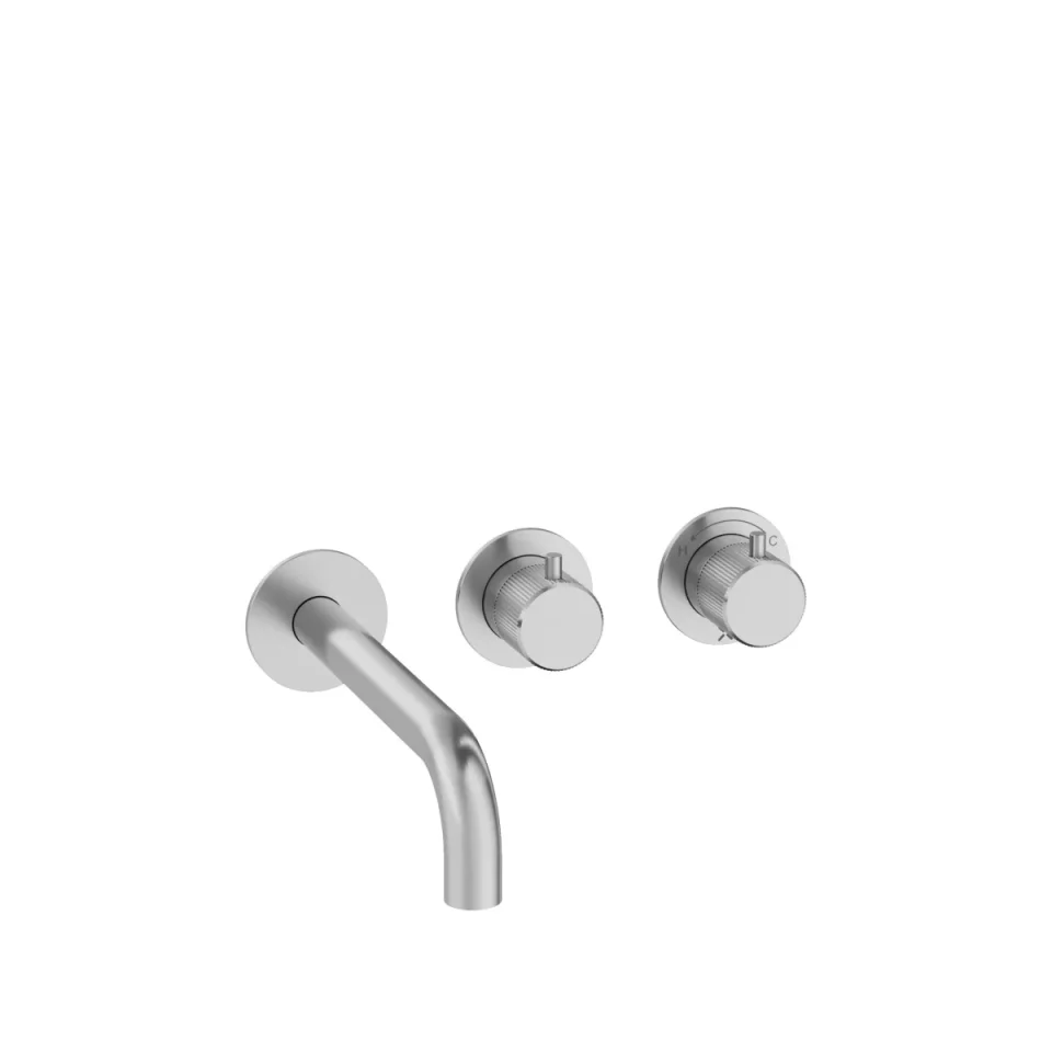 Crosswater Module 3one6 2 Control Trimset With Bath Spout Stainless Steel product image - Image 1