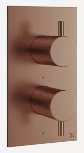 Crosswater Mpro 2 Handle Shower Handset Etched Trimset Brushed Bronze