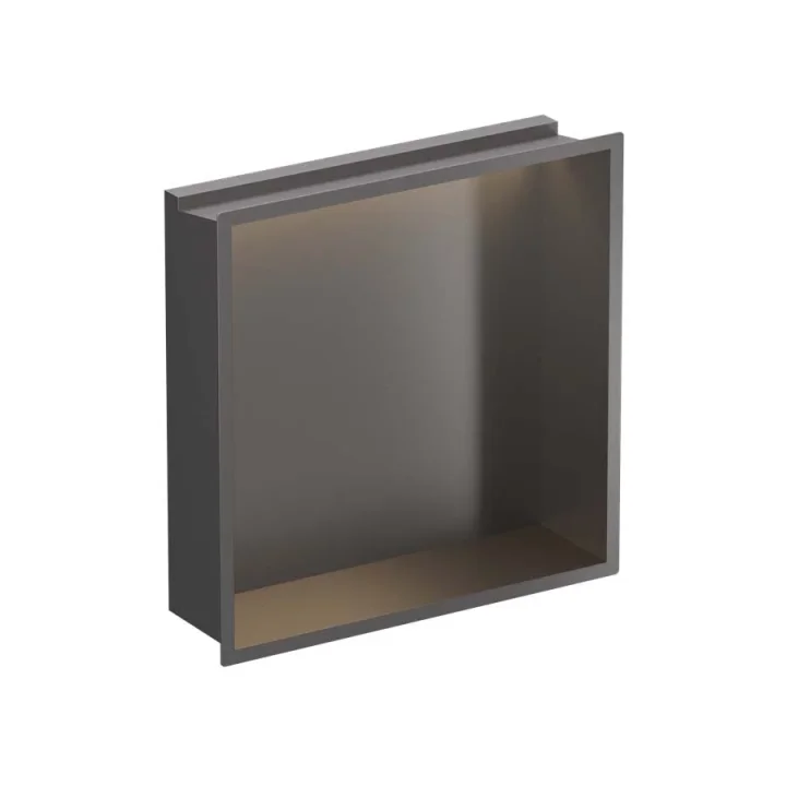 Crosswater Niches 305 X 305mm X 80mm With Led Light Strip Slate product image - Image 1