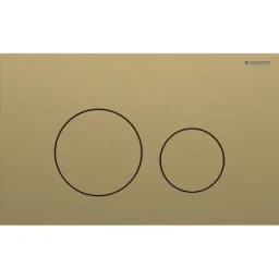 Geberit Sigma40 Dual Round Flush Plate Brass Coloured